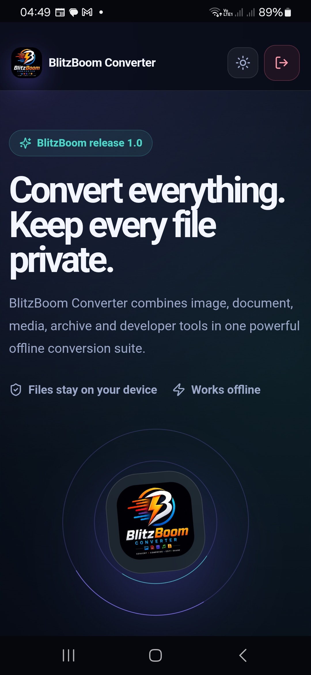 Featured Android application