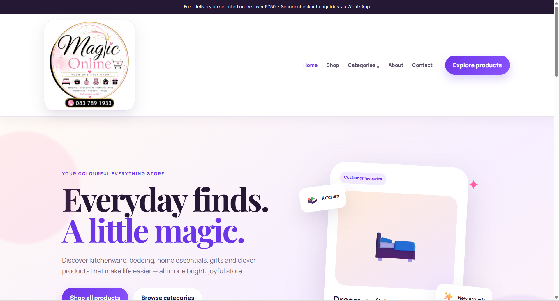 Featured website project
